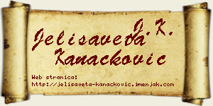 Jelisaveta Kanačković vizit kartica